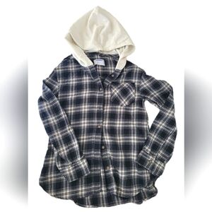 Old Navy Girls Hooded Plaid Shirt